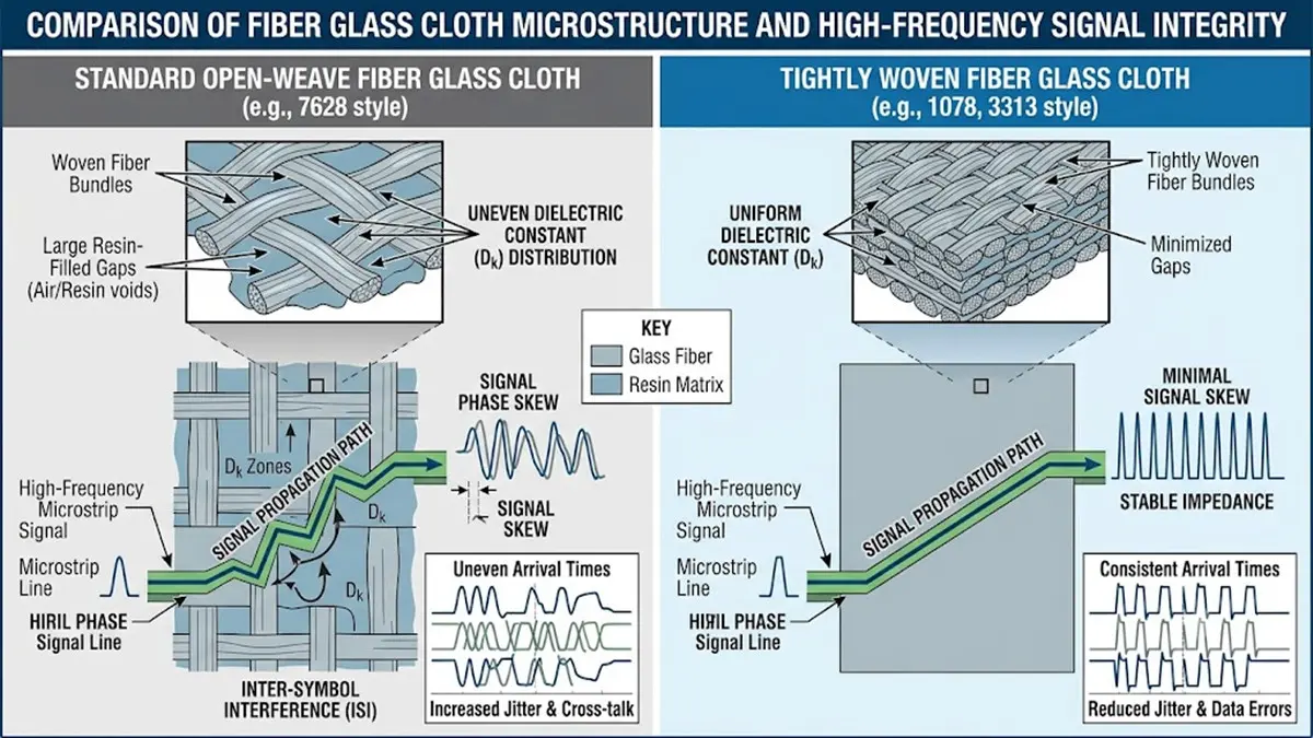 Microstructure Comparison And Signal Integrity Analysis Of Pcb Glass Weave Effect