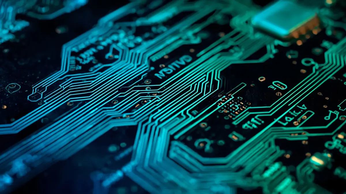 Precision Macro View Of Complex Multi Layer Custom Pcb With Hdi