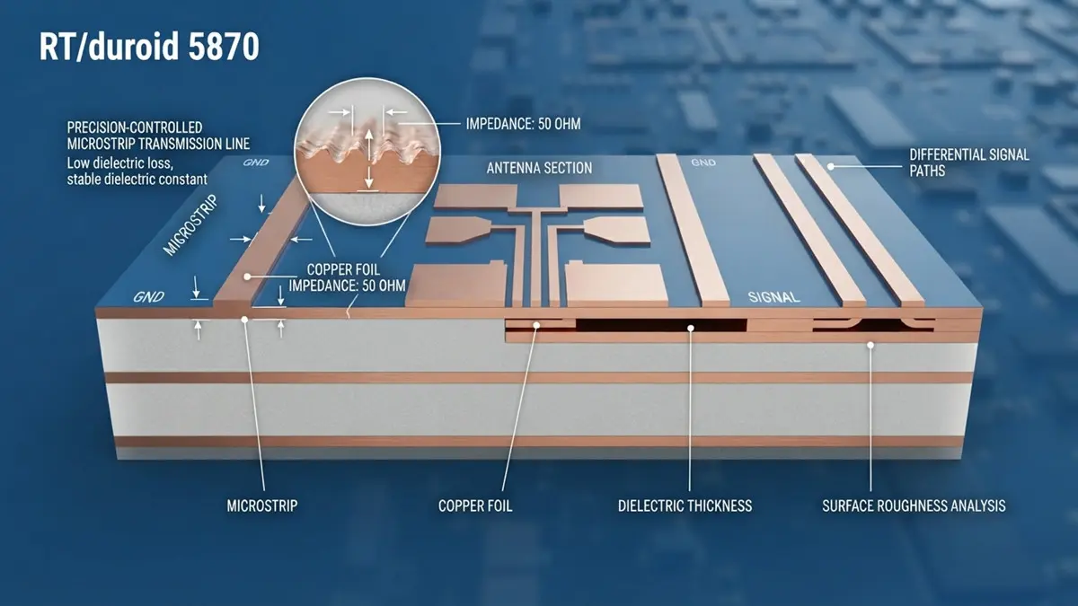 Rt Duroid 5870 Multilayer Rf Pcb Cross Section Analysis