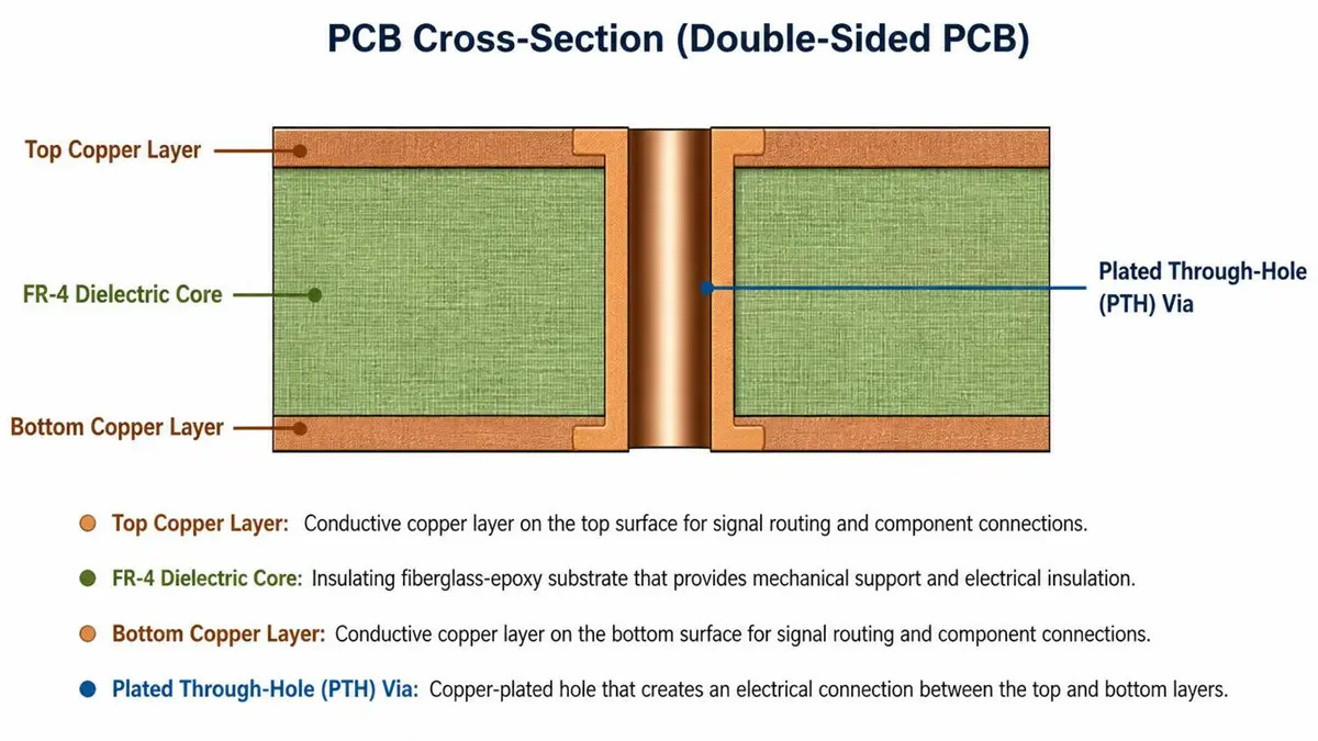 Double Sided Pcb Cross Section Structure
