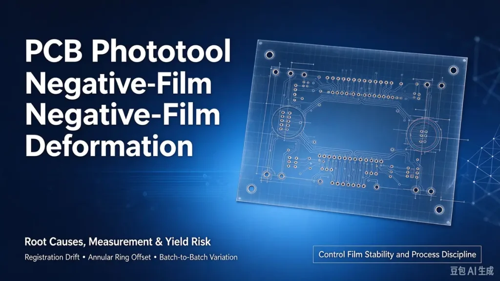 PCB phototool negative-film deformation, registration drift, annular ring offset, and yield risk in PCB manufacturing