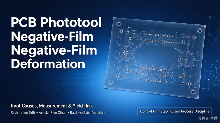 PCB phototool negative-film deformation, registration drift, annular ring offset, and yield risk in PCB manufacturing