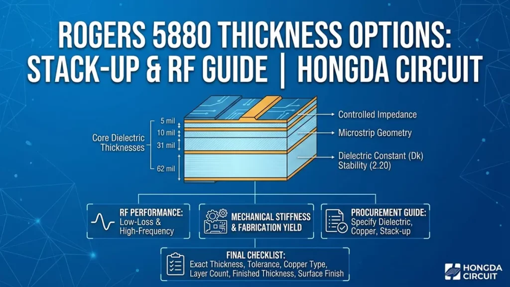 Rogers 5880 Thickness Options: Stack-Up and RF Performance Guide by Haoda Circuit